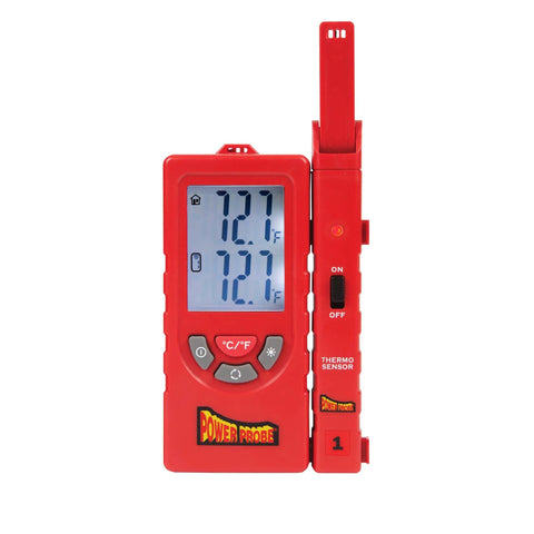 Dual Zone Temperature Probe Kit With Wireless Readings And Remote Sensor Pro Grade Digital Thermometer Backlit LCD Fahrenheit Or Celsius Includes Extra Wireless Probe TEMPKIT Compatible Red