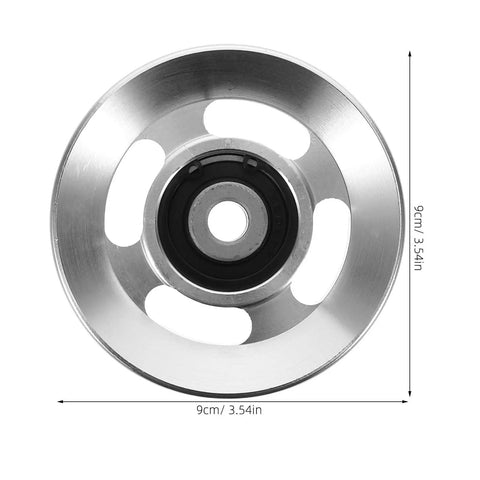 Beefy Aluminum Alloy Pulley Kit 2 Pack, Quiet Gym Cable Pulley Roller For Home Gym Weight Lifting, Garage Doors And Clothesline Setup, Heavy Duty Bearing Wheel, Durable Fitness Pulley System For Cable Machines, 9cm aluminum pulley