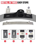 4 Piece Heavy Duty Fender Brackets Assembly Oem 8591005 Truck Hanger Mount Built For Freightliner Kenworth Peterbilt Dump Trailers And Flatbeds installation steps with durable polymer and metal parts.