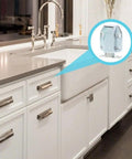 Ultra Smooth Push To Open Cabinet Door Catch Lock Spring Loaded Zinc Alloy Hardware Fits Kitchen Cupboard Drawer Latch Silver 2.55 Inch close-up in modern kitchen.
