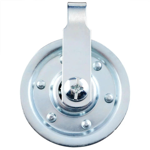 Two Pack 3 Inch Beefy Heavy Duty Garage Door Pulley Kit Made From Galvanized Carbon Steel For Max Load Capacity Durable Corrosion Resistant Smooth Operation And Long Lasting Performance, front view