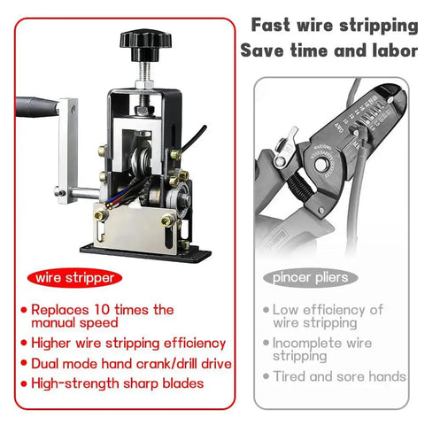 Automatic Copper Wire Stripper Machine Drill Powered Wire Stripper Tool For 1 To 25 Mm Cables Durable Steel Construction