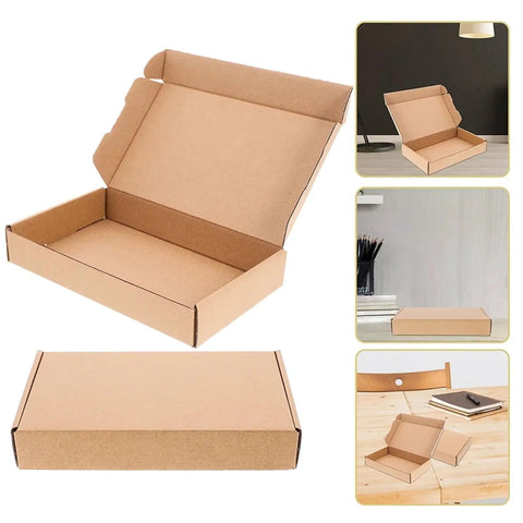 10 Pack Paper Mailing Boxes For Shipping Compact Cardboard Mailer Boxes Flat Corrugated Packing For Small Items Moving Supplies Durable Kraft Packaging
