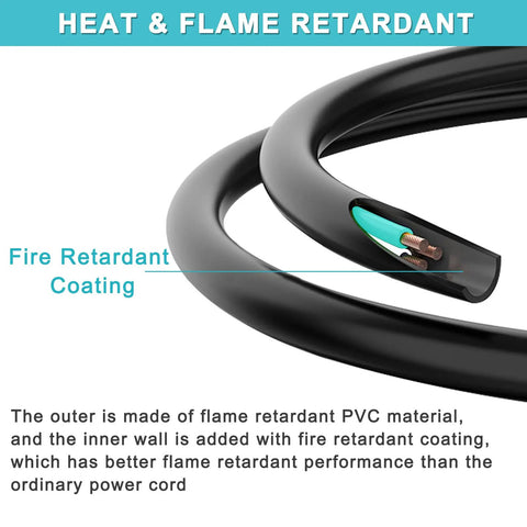 Low Profile 1 Foot Flat Plug Extension Cord With Grounded 3 Prong Indoor SJT 16AWG Heavy Duty Flexible Power Cable cross-section