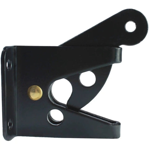 Built Tough Single Sided Wood Fence Gate Latch With Straight Up Rustproof Marine Coating, showing heavy-duty black latch hardware.