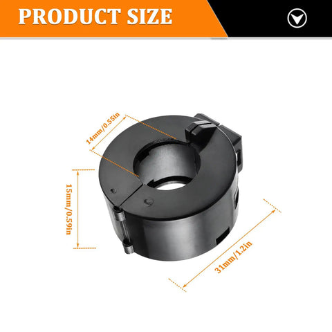 15mm Black Clip On Ferrite Ring Core EMI RFI Noise Suppressor for Cables Pack of 5 with size measurements
