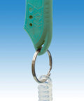 Close-up of anti slip TPR grip on Pro Grade Precision Wire Stripper For Thick Wires, featuring spring-loaded handle and metal ring