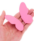 Hand holding Butterfly Pink Cabinet Handles For Drawers And Cabinets, Vintage Style Furniture Hardware, Dresser Pulls Set, 1 Pair