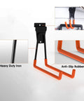 Heavy Duty Slatwall Hooks Set 12 Pack For Garage Storage Utility Hooks with heavy-duty iron and anti-slip rubber coating.