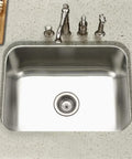 Top view of Stainless Steel Undermount Kitchen Sink 23 Inch Single Bowl Eston Series Satin Finish Corrosion Resistant Easy To Clean
