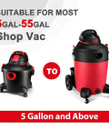 Foam Sleeve Filter Replacements For Most Wet Dry Vacuum Cleaners 5 Gallon And Up 5 Pack showing compatible vacuums
