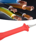 Premium 33HS High Carbon Steel Curved Blade Cable Stripping Knife With Ergonomic Insulated Handle and Protective Scabbard safe electrician tool and cable wire.