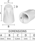 Front view of white ceramic wire connectors set; porcelain twist caps for 18-8 AWG high-temp wires, 36 pcs