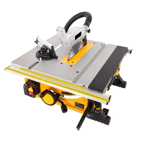 Badass Compact 8 Inch Portable Table Saw With Advanced Dust Catcher Rigid Metal Roll Cage Smooth Precision Guide Rail top view