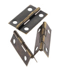Rotating Concealed Hinge Set For Cabinets And Drawers, 10 Pack, 24x16mm Butt Hinges Bronze Gold Decorative Finish