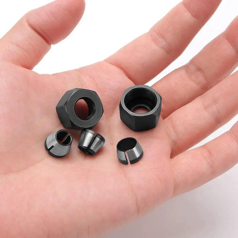 Pack Of 3 Collet Adapters For Straight Grinder 6 Mm 6.35 Mm 8 Mm Chuck Collet Adapters With 2 Clamping Nuts on hand