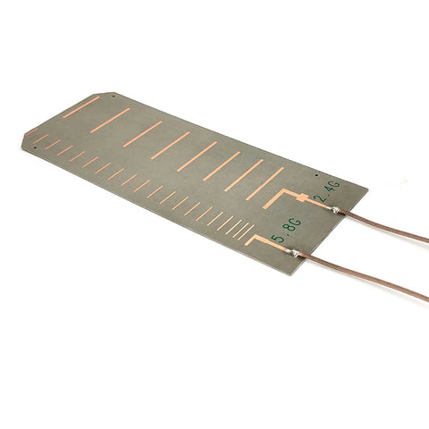 2.4GHz 5.8GHz PCB Yagi Directional Antenna for FPV UAV Drone, slim design, dual frequency copper traces visible
