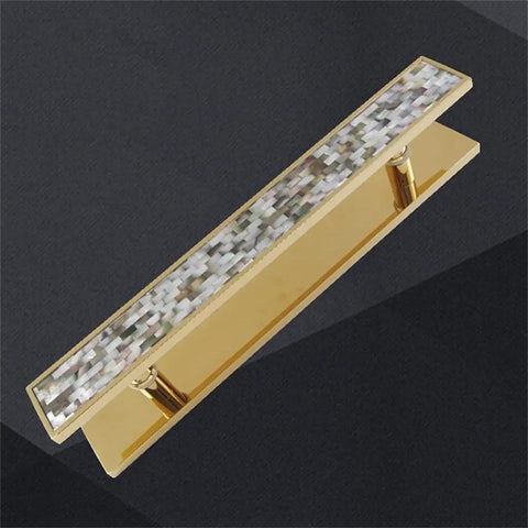European Stainless Steel Gold Shell Door Handle For Hotels And KTV Push And Pull Armrest, slick and durable, top view