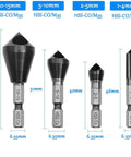 4Pc M35 Cobalt Countersink Bits 90 Degree Set For Metal Stainless Steel Wood Workhorse Quality, Heat Resistant Cobalt Alloy Bits