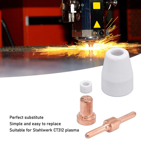 Grab Your Ultimate 65 Pcs Plasma Cutter Consumables Kit With Premium Ceramic And Copper Nozzles Built For Tough Cutting Jobs That Last Forever And Keep Performance Top Notch with spark and components.