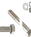 Nut Bolts Washers And Lock Washers Assortment Kit With Stainless Steel Fasteners For DIY Projects, Corrosion Resistant, Heavy Duty, Multipurpose Hardware Set For Home Auto RV9497S Free Shipping with close-up on stainless bolts and washers