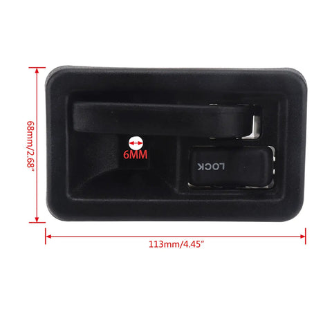 Upgrade Your Ride With This Left Or Right Car Interior Door Handle Knob That Fits Perfectly To Fix Damaged Dents And Scratches Without Cutting Wires So You Can Freshen Up Your Inner Grab Handle And Avoid Big Repair Bills Today. black ABS door handle knob, 113mm x 69mm, 6mm lock switch