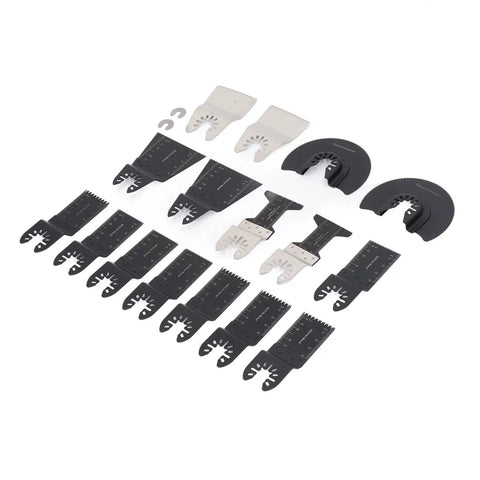 18 Piece Do It All Oscillating Multitool Blade Kit With High Carbon Steel Blades For Wood Plastic Drywall And More