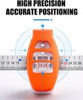 Professional 3 In 1 Picture Hanging Tool And Spirit Level Features Precision Measuring Ruler With Magnetic Nail Starter For No Sweat Wall Art Installation Diy Home Decor Game Changer, close-up showing detailed measurement scale.