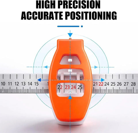 Professional 3 In 1 Picture Hanging Tool And Spirit Level Features Precision Measuring Ruler With Magnetic Nail Starter For No Sweat Wall Art Installation Diy Home Decor Game Changer, close-up showing detailed measurement scale.