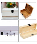 4 Pack Zinc Alloy Toggle Hasp Lock For Jewelry Boxes And Small Wooden Cases Dope Durable Latch With Screws 0.98in By 0.79in Black Metal Hardware shown on various boxes