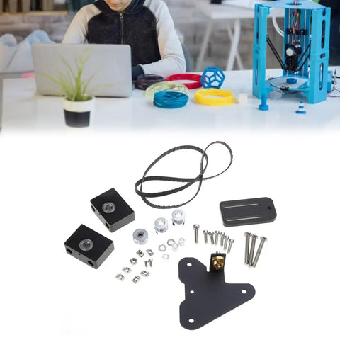 Z Axis Upgrade Kit For 3D Printers Aluminum Build With Tension Lead Screw And Belt System components on white background