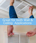 Fits 14x24 Duct Opening Steel Return Air Grille With Fixed Hinged Frame For 1 Inch Filters, Vent Cover For Sidewall Or Ceiling