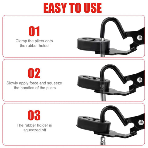 Easy to use Get The Job Done Right With Heavy Duty Exhaust Hanger Pliers Plus Four Premium Rubber Hooks For Cars And Trucks No More Messy Muffler Fixes Or Broken Parts This Ultimate Auto Kit Makes Repairs Super Easy And Totally Satisfying., 29.3cm pliers clamping rubber exhaust hanger