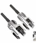 2-In-1 Internal And External Pipe Threader For Home Plumbing With One Half Inch And Three Quarter Inch Dies PVC Pipe Thread Cutter