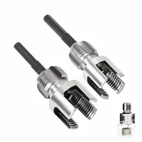 2-In-1 Internal And External Pipe Threader For Home Plumbing With One Half Inch And Three Quarter Inch Dies PVC Pipe Thread Cutter