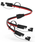 14 AWG SAE Y Splitter Cable With Two SAE Quick Disconnect Plugs 12 Inch DC Power Automotive Adapter with waterproof caps