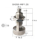 Heavy Duty Adjustable Positioning Plunger Pin Built Tough With Threaded Steel Shank And Easy Grip Knurled Cap For No Sweat Workshop Fixture Setup And Tooling Rigs, showing dimensions and details.