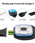 USB charging options for Unisex Winter Beanie With Built In LED Light Headlamp Hat