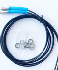FT610 Diffuse Reflective Optical Fiber Sensor With 1M Line, 2mm Fiber Outer Diameter, M6 Probe, rugged TPV housing, coiled view