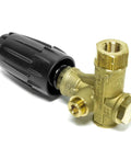 Unloader Valve For Pressure Washer VRT3-310 4500 PSI Black Dope Pro Grade Replacement with brass body and black cap