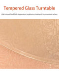 Tempered Glass Lazy Susan Turntable close-up showing wear-resistant surface, designed for easy serving at gatherings.