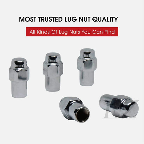 Mag Lug Nut Set 12mmx1.5 With Center Washer Chrome Finish 20 Pcs for Cragar SS Wheels displayed on white background
