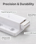 Push To Open Cabinet Latch Kit Magnetic Drawer Catch With Strong Hold Handle Free Cabinet Hardware 2 Pack For Seamless Soft Open And Modern No Knob Design, white ABS housing