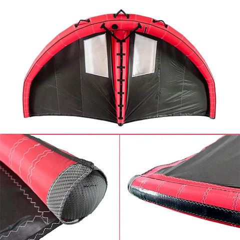 Inflatable Surf Wing For Kitesurfing And Windsurfing, Handheld Wind Wing With Window For Paddle Board and Water Sports image, TPU canopy