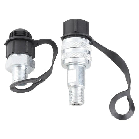 Badass Heavy Duty Hydraulic Quick Connect Coupler M16 X 15 Self Locking Check Valve Cr Plated Steel High Pressure Hose Fitting 70MPa caps