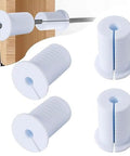 Heavy Duty 6 Pack Rubber Cable Routing Kit With Wall Grommets For Sleek Furniture And Drywall Hole Bushing To Keep Your Wires Protected And Manageable Without Messy Cords Hanging Around, white rubber grommets