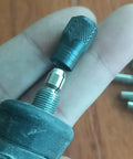 Pro Grade Ten Piece 1/8 Inch Collet Nut Set With 1/8 Inch Collet Clamping Nut And Three Jaw Keyless Chuck for rotary tools, close-up view