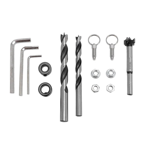 3 In 1 Dowel Jig Kit With Adjustable Width Self Centering System And 8mm 10mm 15mm Drill Bits for precise hole drilling set.