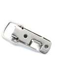 Heavy Duty J106 Cabinet Box Spring Loaded Latch Catch Toggle Lock With Hasp For Sliding Door Windows 27Mm By 63Mm Iron Build Secure Fit, iron latch close-up