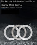 Two Sets Thrust Needle Roller Bearings With Four Washers 30Mm Inner Diameter 47Mm Outer Diameter 2Mm Width For AXK3047 Series